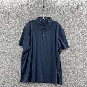 New Zachary Prell Polo Golf Shirt Mens Xxl Blue Short Sleeve Pullover Pima Cotto
